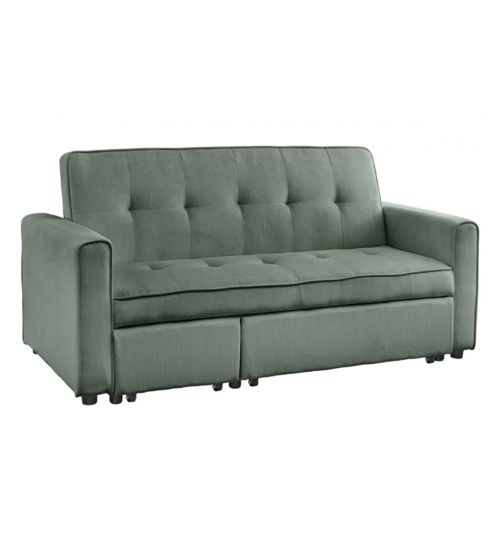Sofa z funkcją spania SMART 180 cm cord zielony
