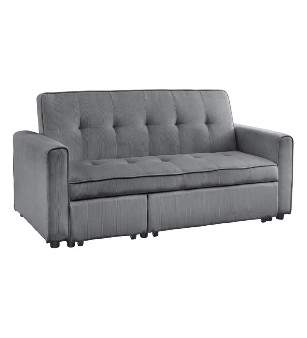 Sofa z funkcją spania SMART 180 cm cord szary