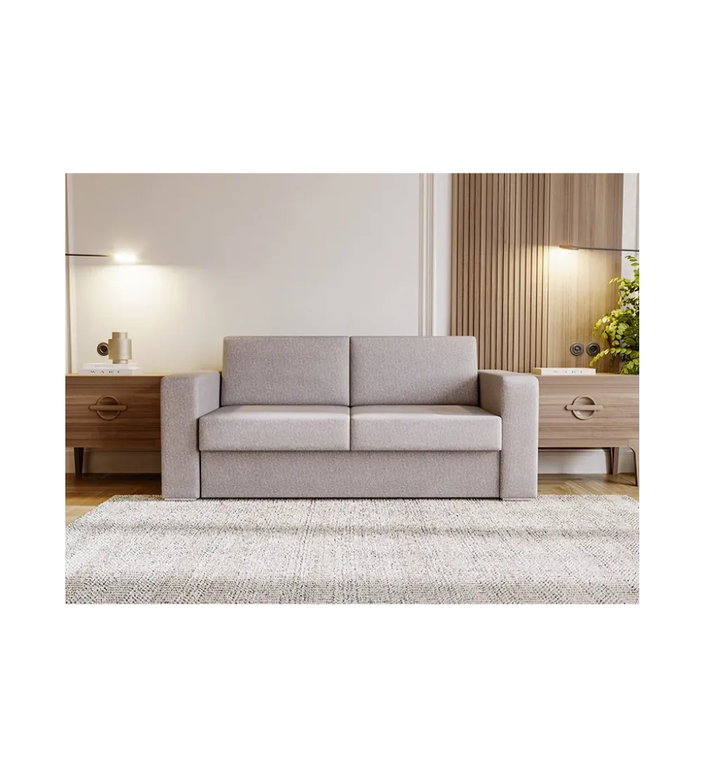 Sofa z włoskim stelażem SOUL 185 cm z funkcją spania i pojemnikiem na pościel