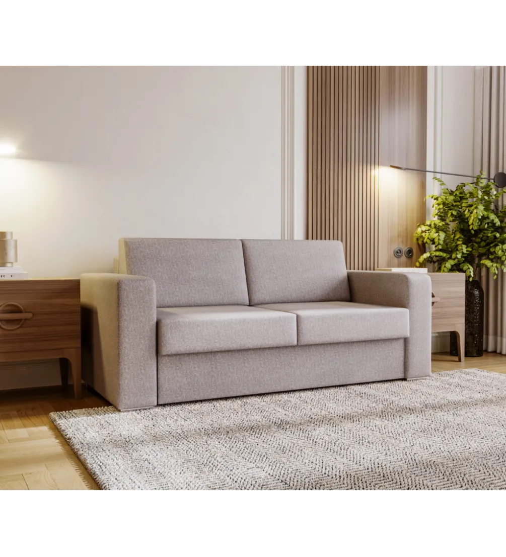 Sofa z włoskim stelażem SOUL 185 cm z funkcją spania i pojemnikiem na pościel