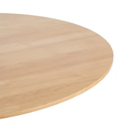 Stół AGARA 100 cm biały naturalny blat