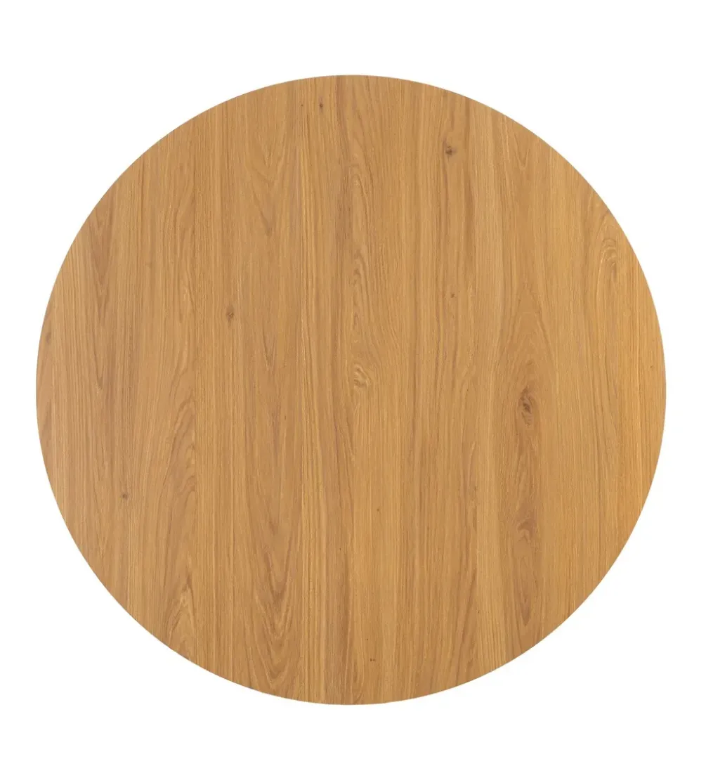Stół AGARA 100 cm czarny naturalny blat