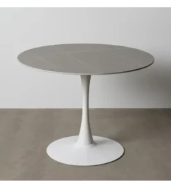 Stół AGAT 100 cm biały szary blat