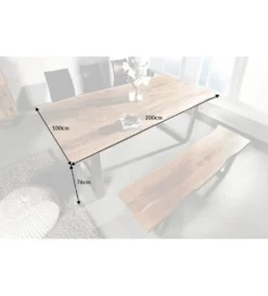 Stół ARKTYKA Mammut 200 cm drewno akacja honey