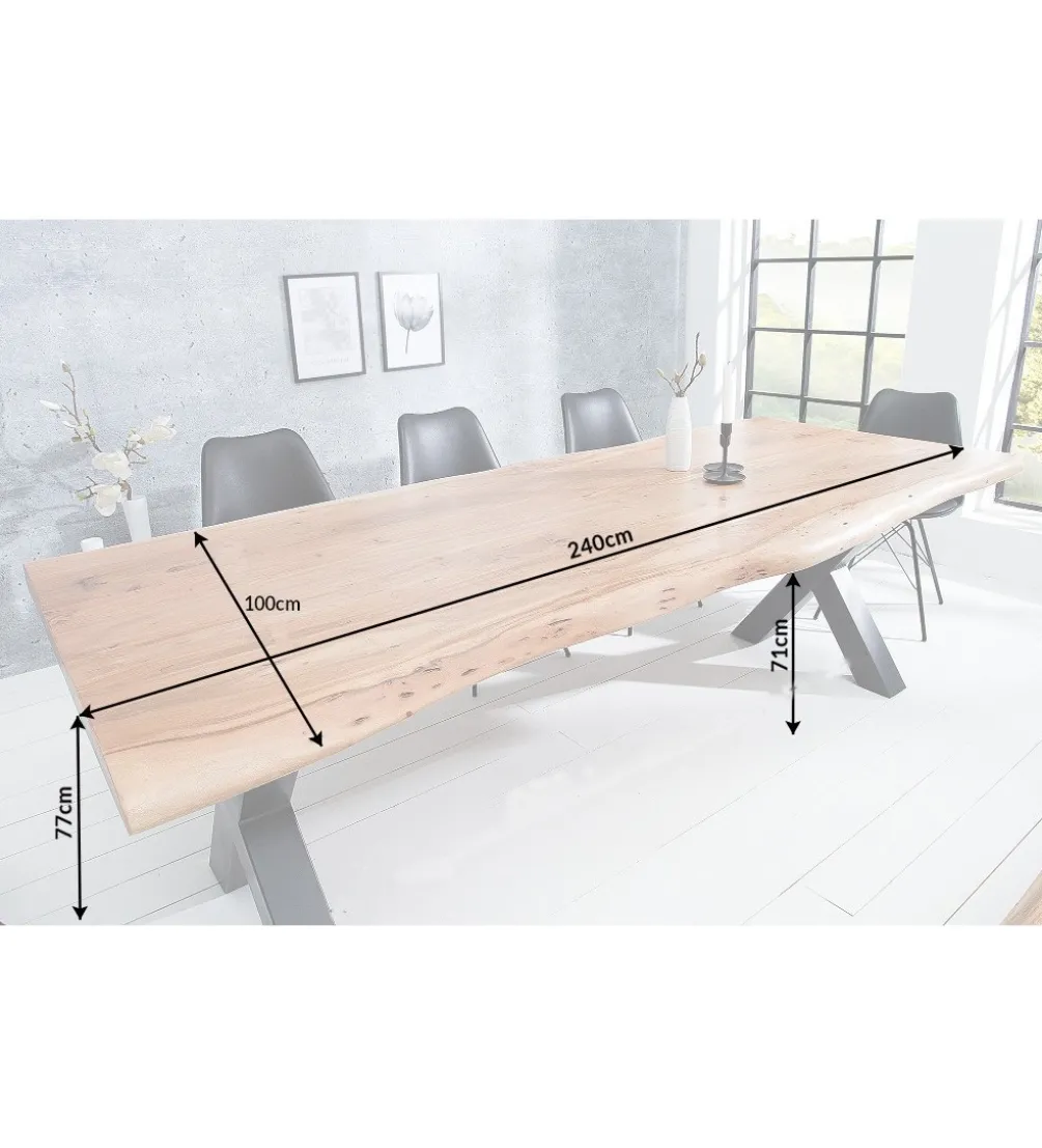 Stół ARKTYKA Mammut X 240 cm drewno Akacja honey