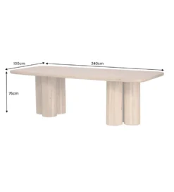 Stół ART DECO 240 cm drewno mango naturalny