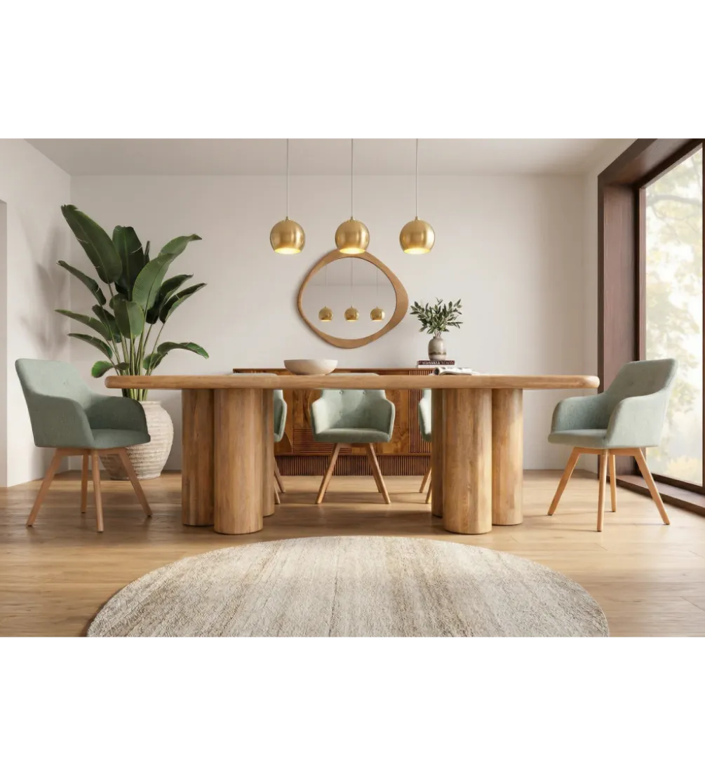 Stół ART DECO 240 cm drewno mango naturalny