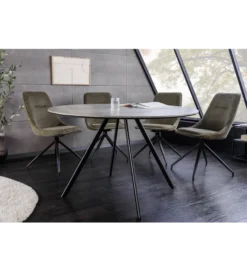 Stół ATELIER 100 cm kolor naturalnego kamienia szary