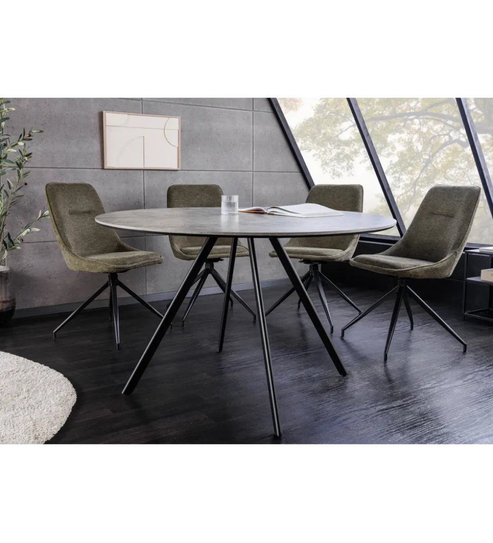 Stół ATELIER 100 cm kolor naturalnego kamienia szary