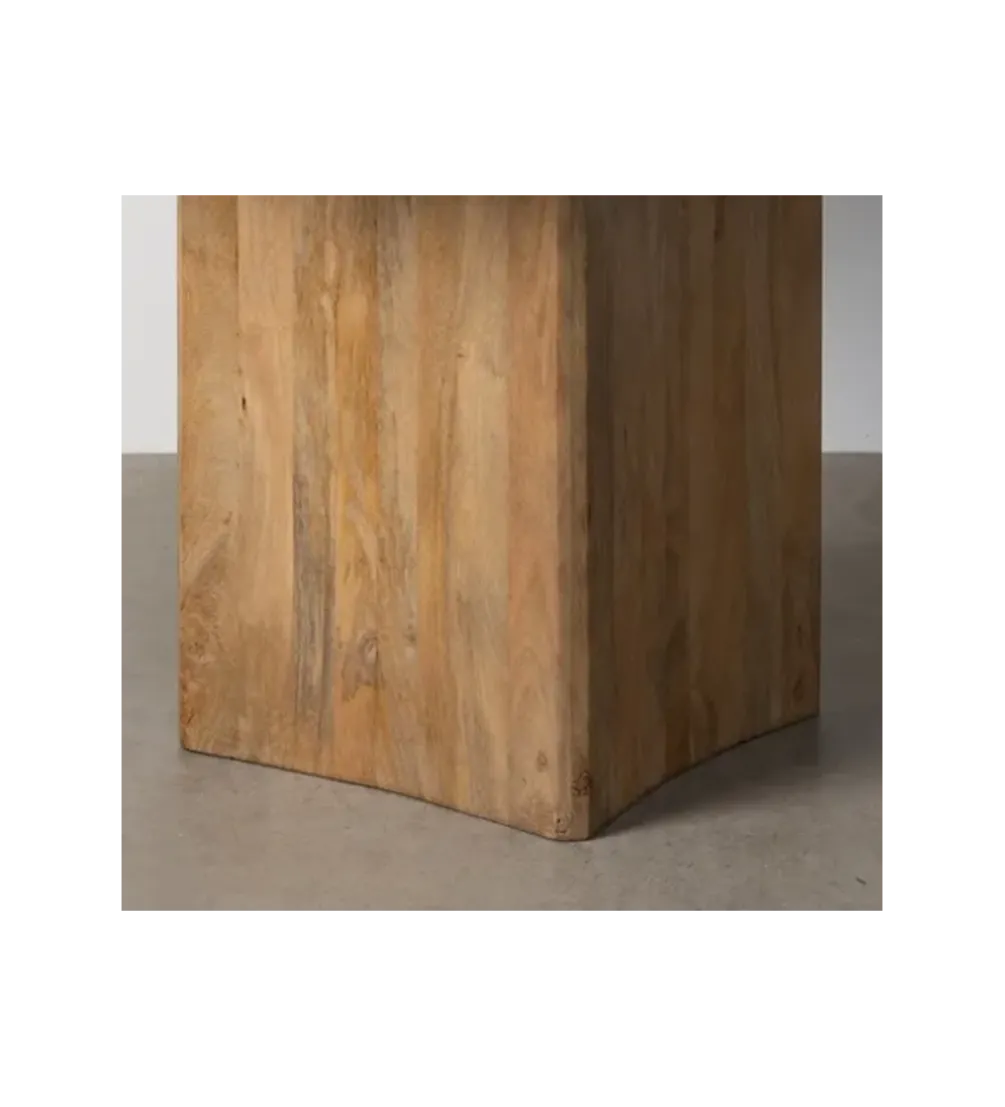Stół AUXY 115 cm drewno mango marmur