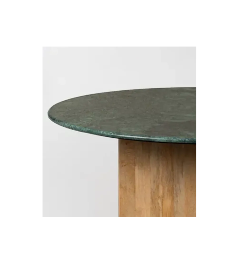 Stół AUXY 115 cm drewno mango marmur