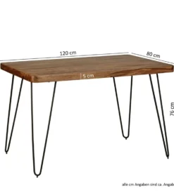 Stół BAGLI 120 cm drewno sheesham