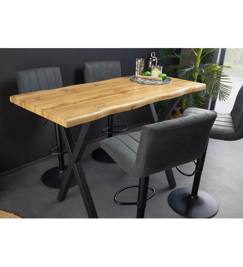 Stół barowy WILD 120 cm wygląd naturalnego dębu