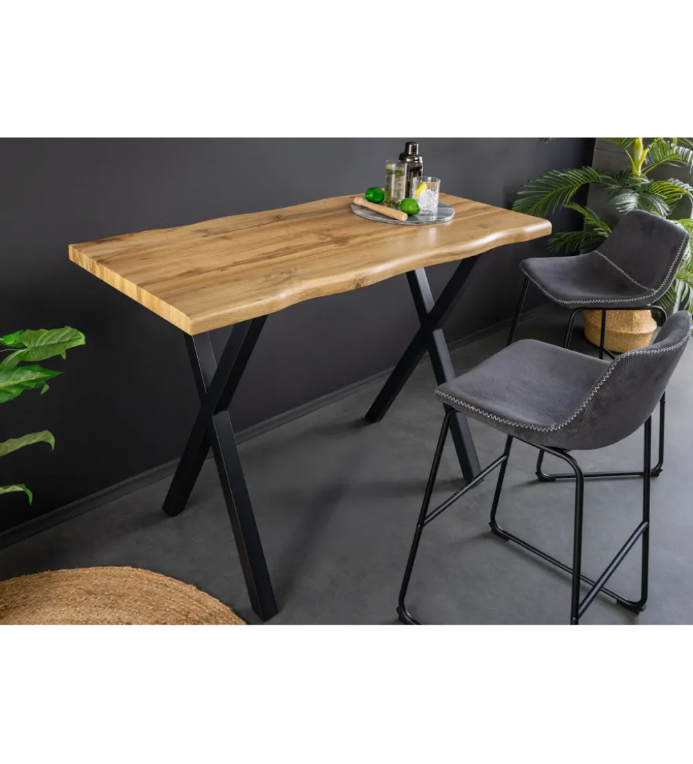 Stół barowy WILD 120 cm wygląd naturalnego dębu