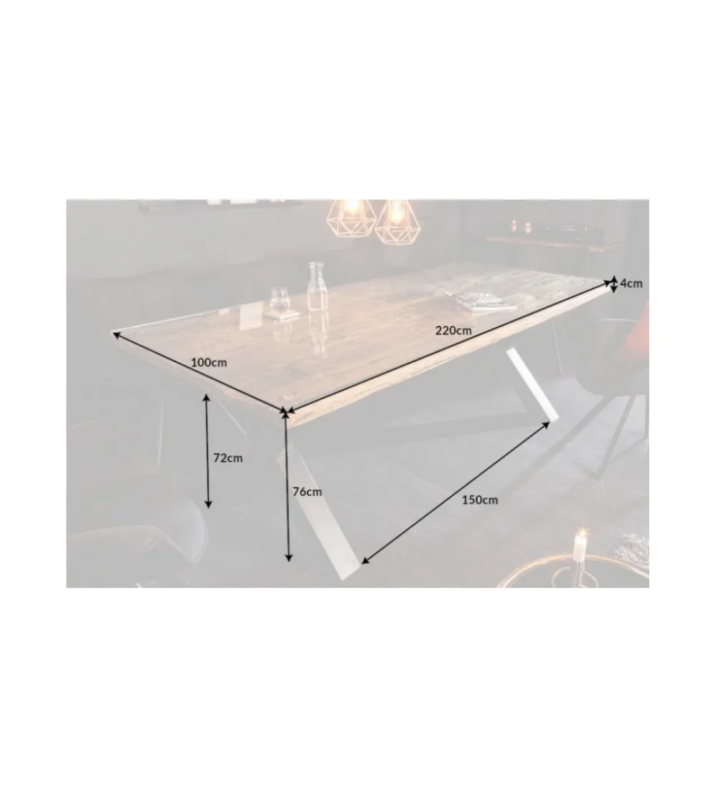 Stół Barracuda X 220 cm drewno teak