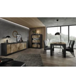 Stół BASIC 180 Cm X 90 Cm czarny z dodatkiem koloru klon Pero