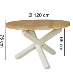 Stół BOHA 120 cm drewno akacja