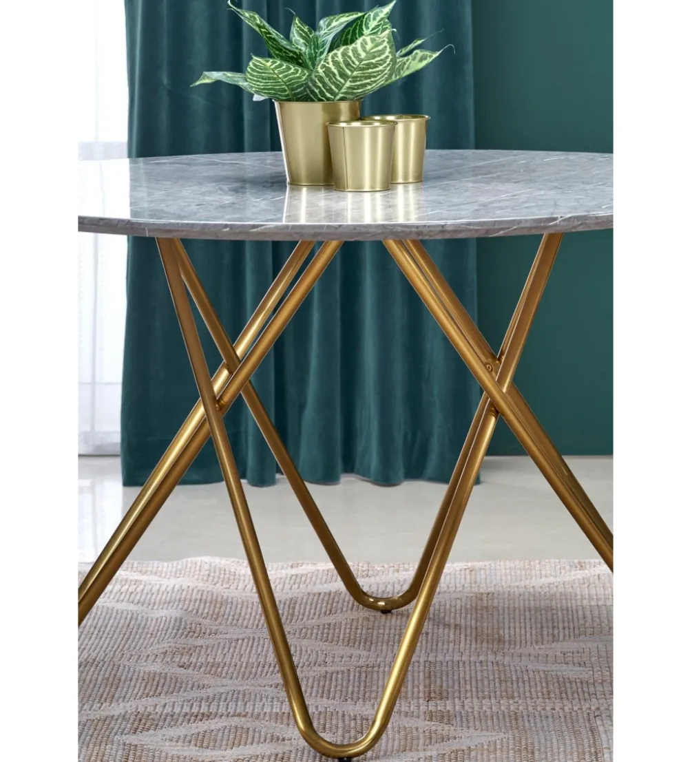 Stół Bonello 120 cm w optyce szarego marmuru