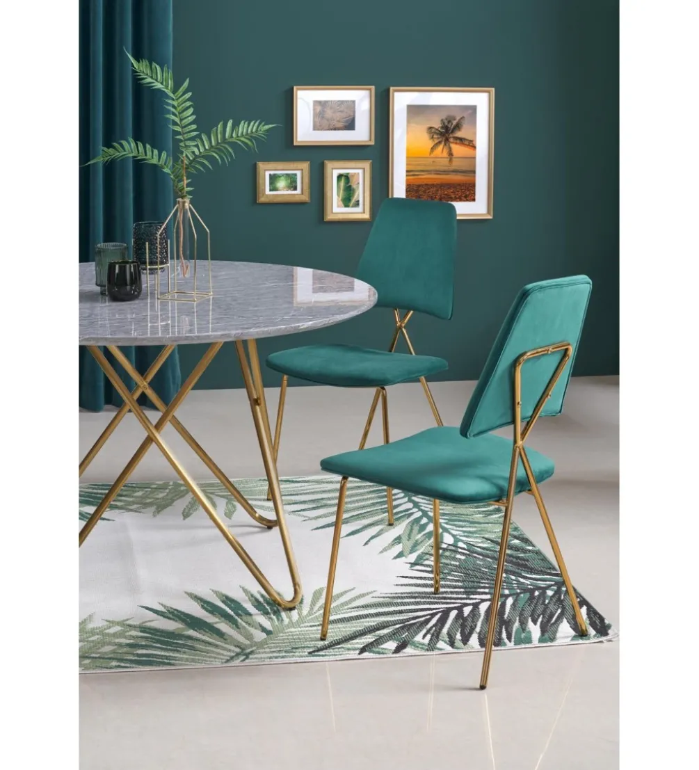 Stół Bonello 120 cm w optyce szarego marmuru