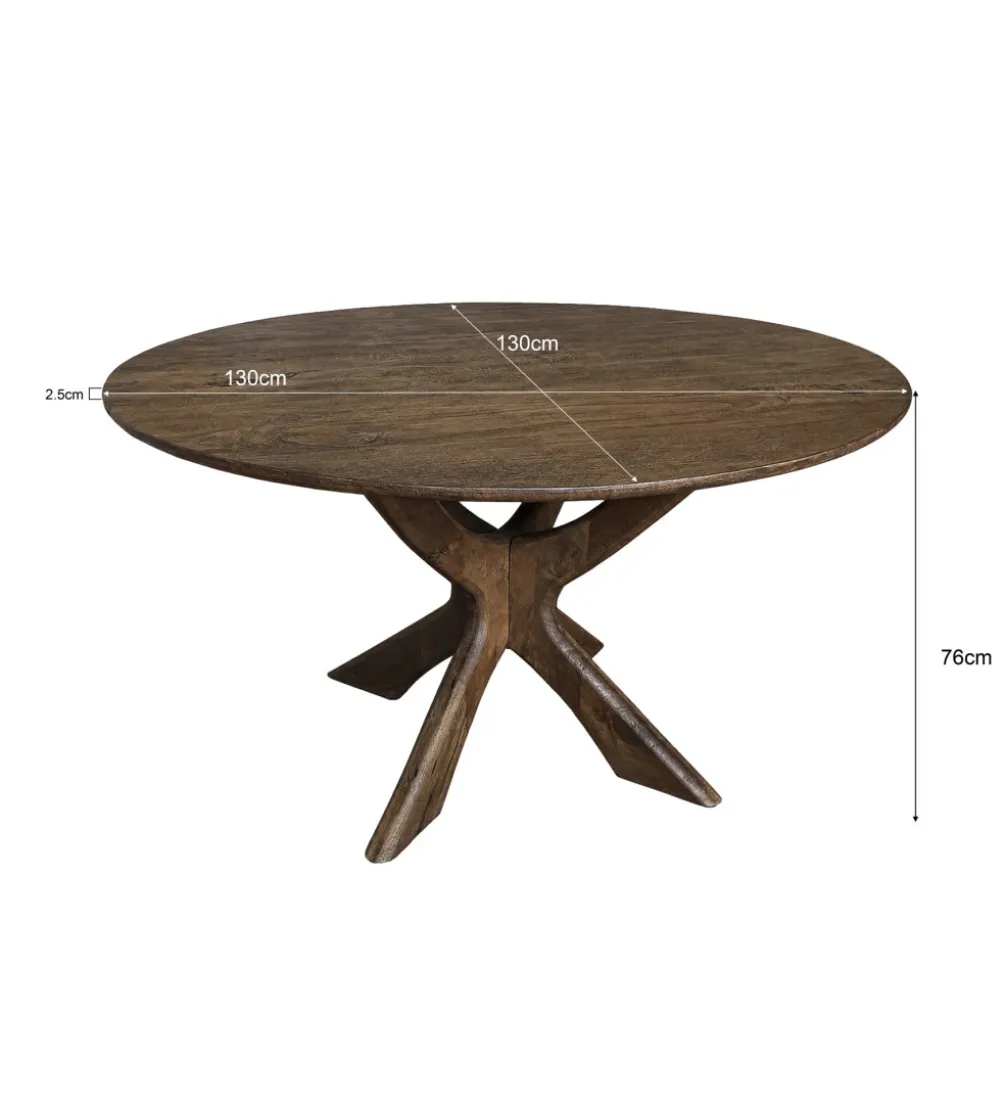 Stół BRIX MONTREEAUX 130 cm drewno mango