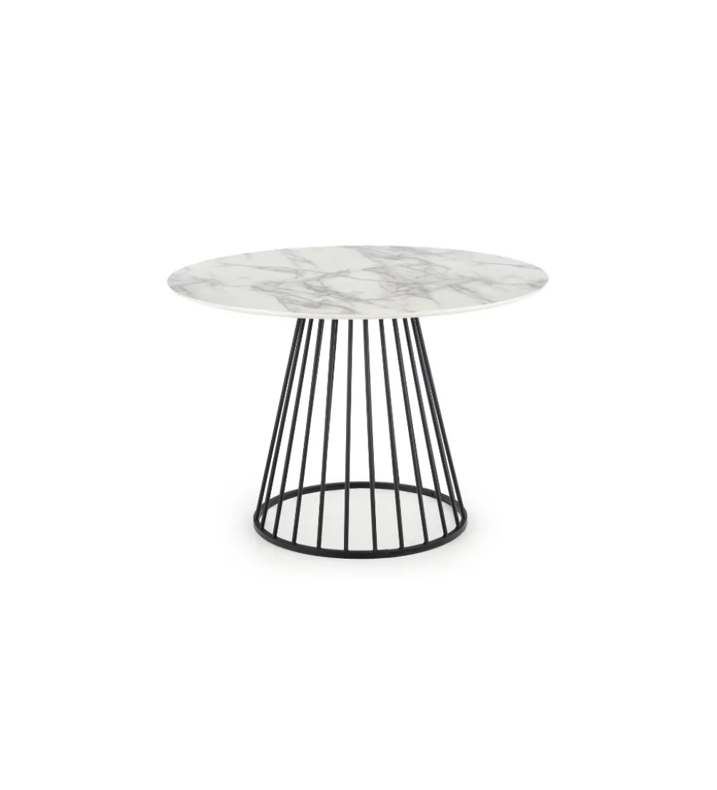 Stół BRODWAY 110 cm w optyce białego marmuru