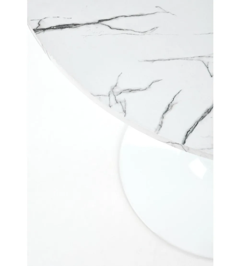 Stół DENVER 80 cm w optyce białego marmuru