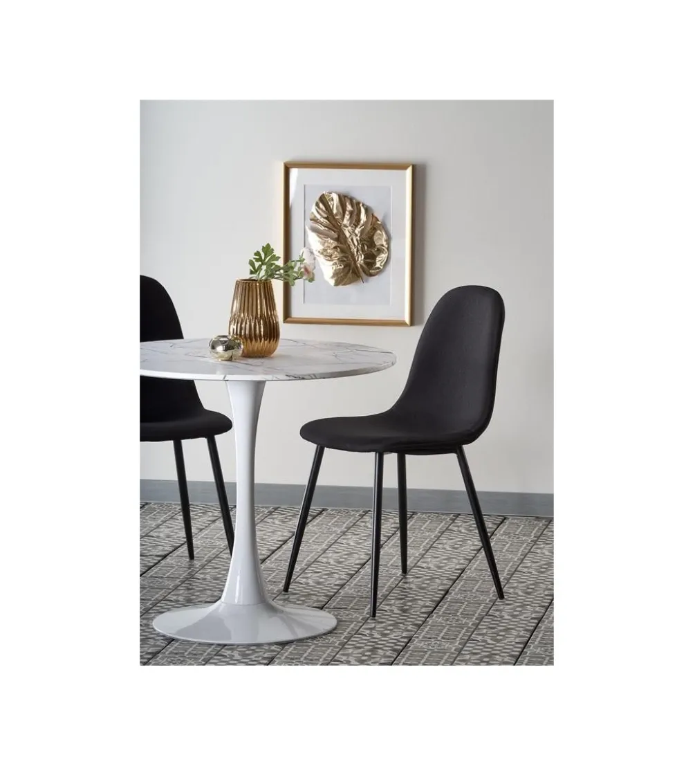 Stół DENVER 80 cm w optyce białego marmuru