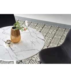 Stół DENVER 80 cm w optyce białego marmuru