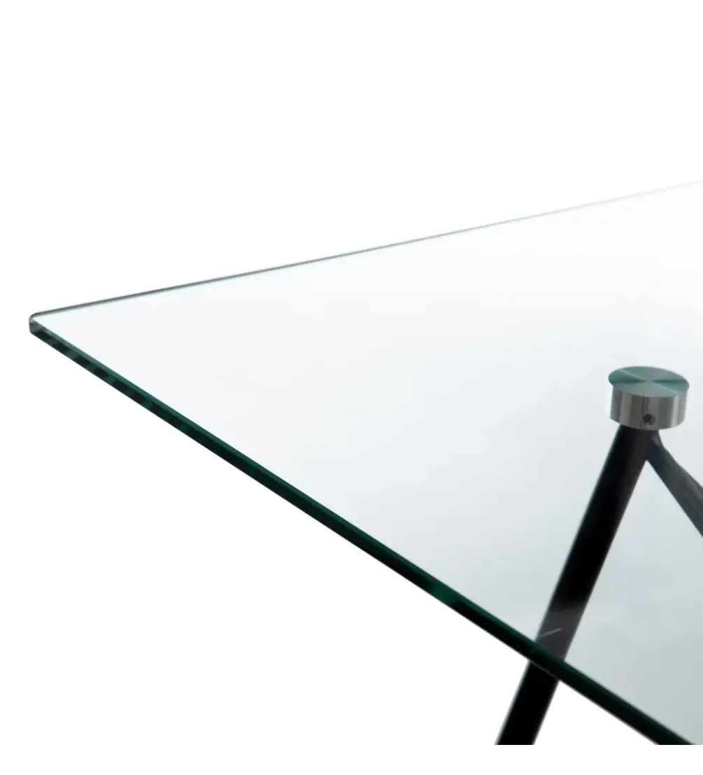 Stół DIVARMOT 140 cm szklany czarny