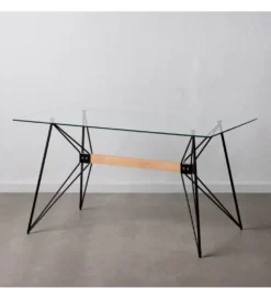 Stół DIVARMOT 140 cm szklany czarny