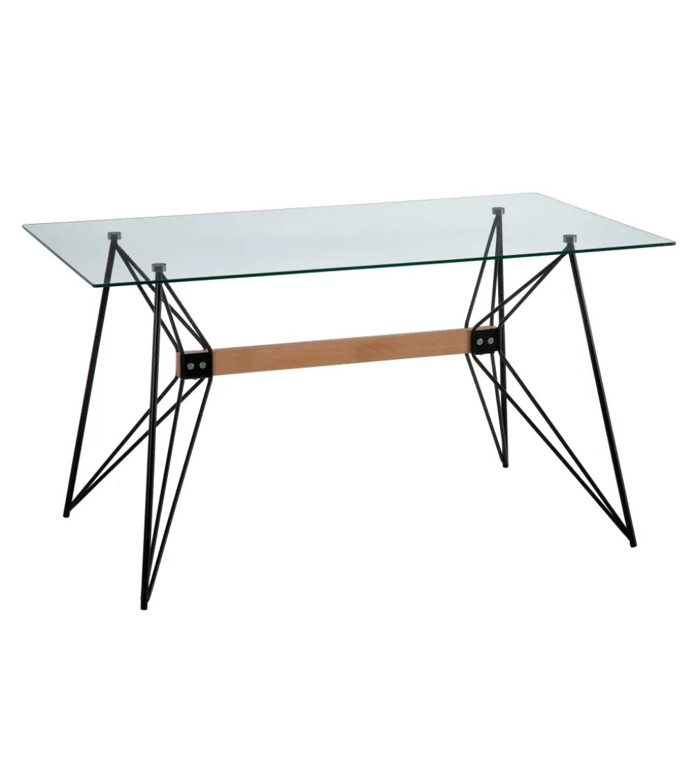 Stół DIVARMOT 140 cm szklany czarny