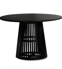 Stół do jadalni WOHNLING 120 cm drewno mango czarny