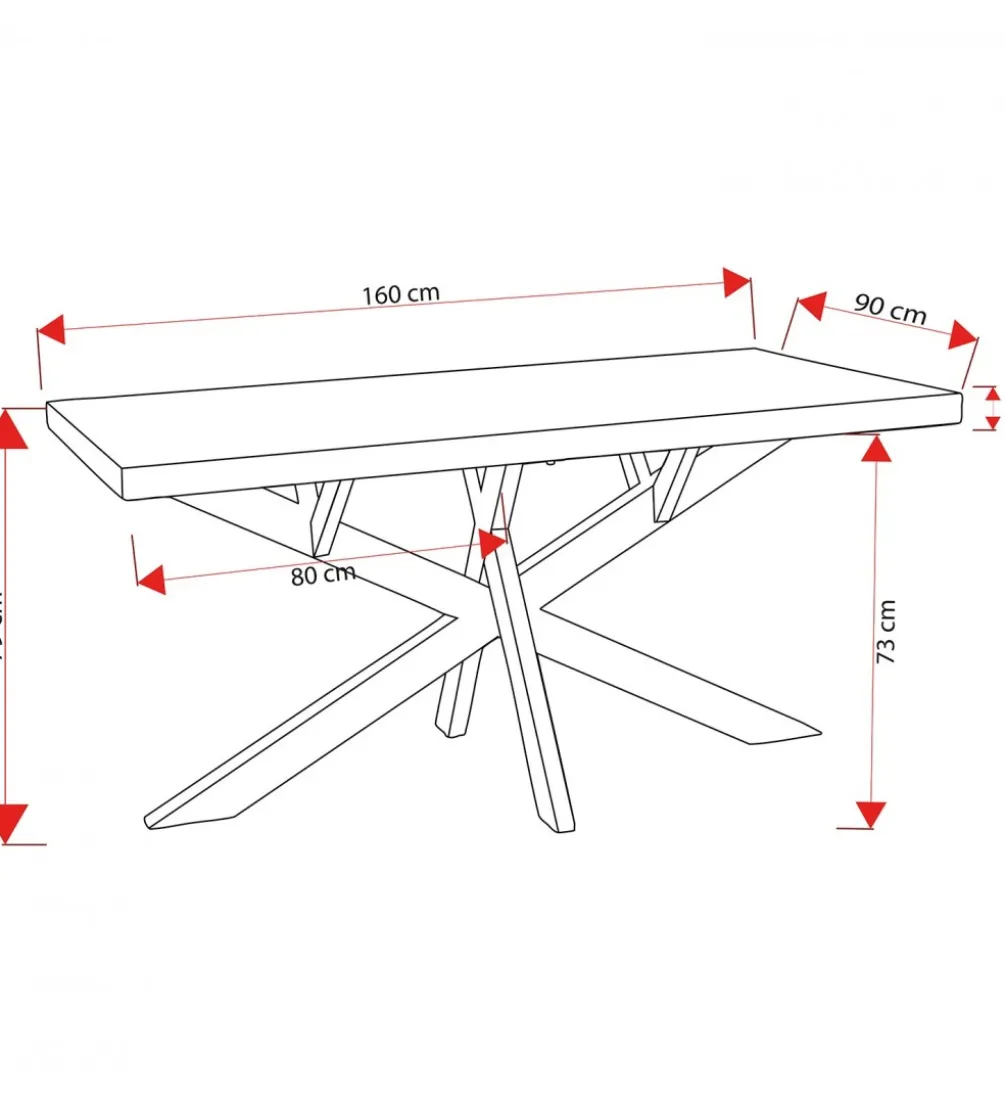 Stół EDAK 160 cm drewno akacja