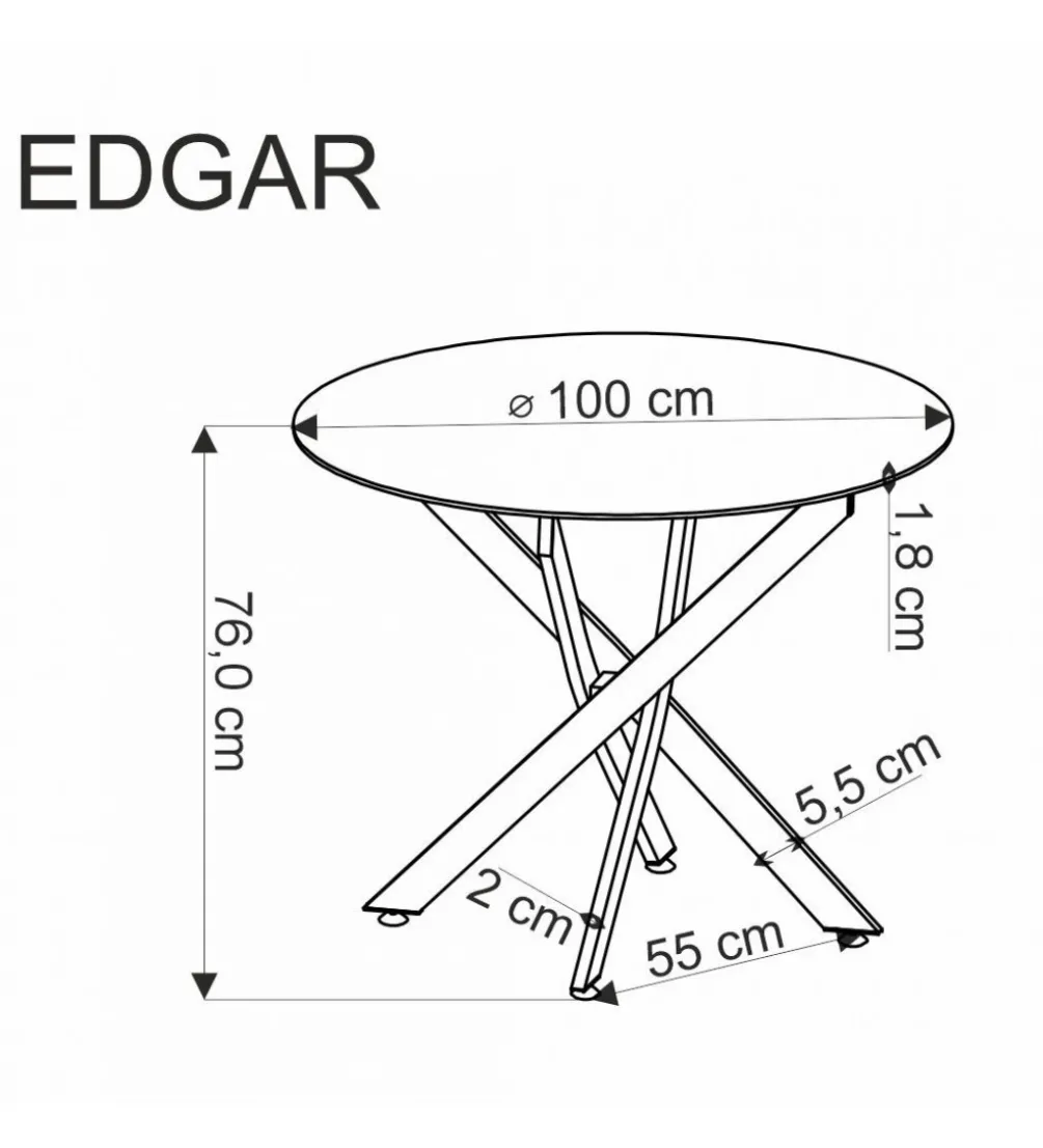 Stół EDGAR 100 cm naturalny