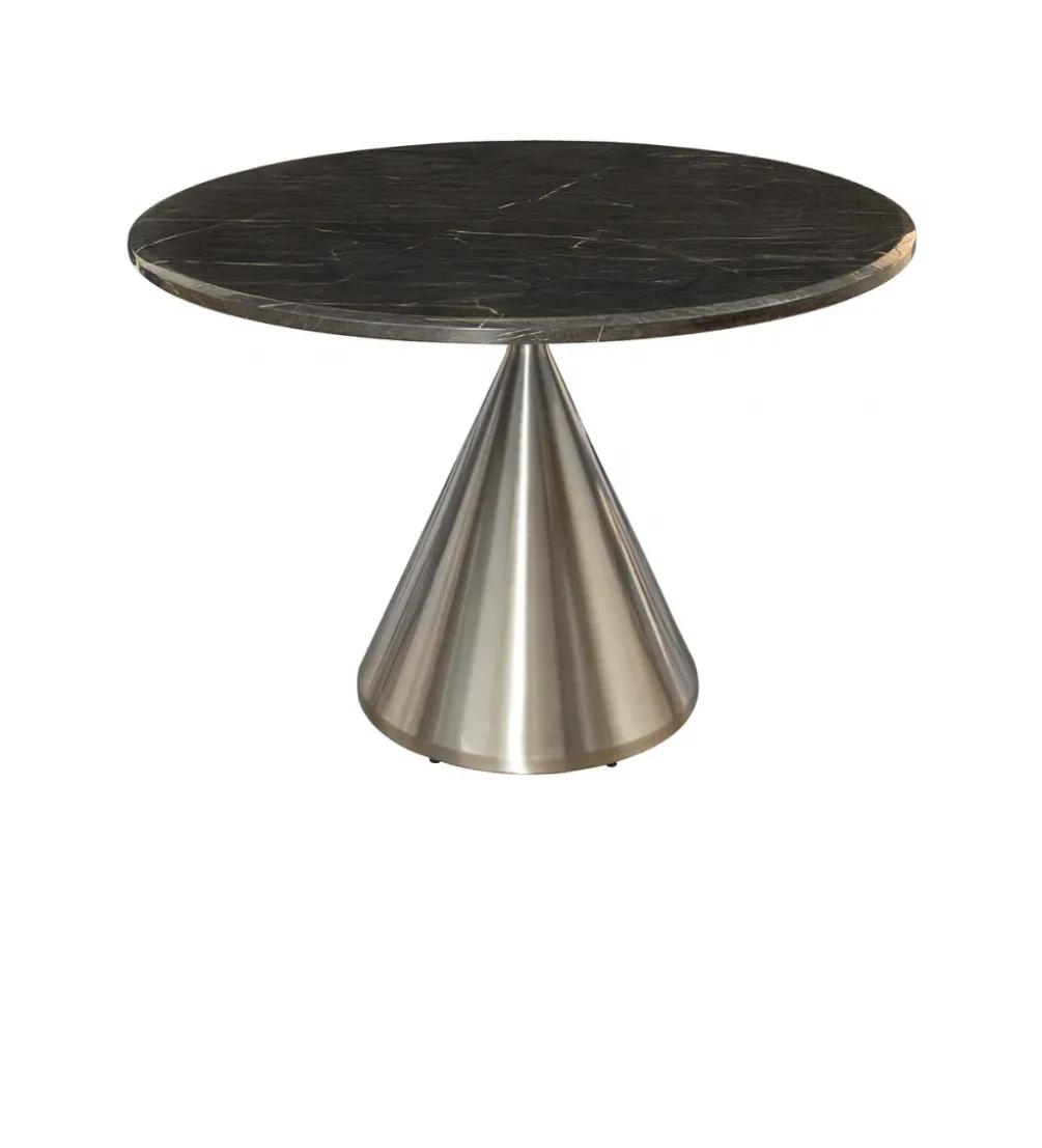 Stół ELEGANCIA 130 cm w optyce czarnego marmuru