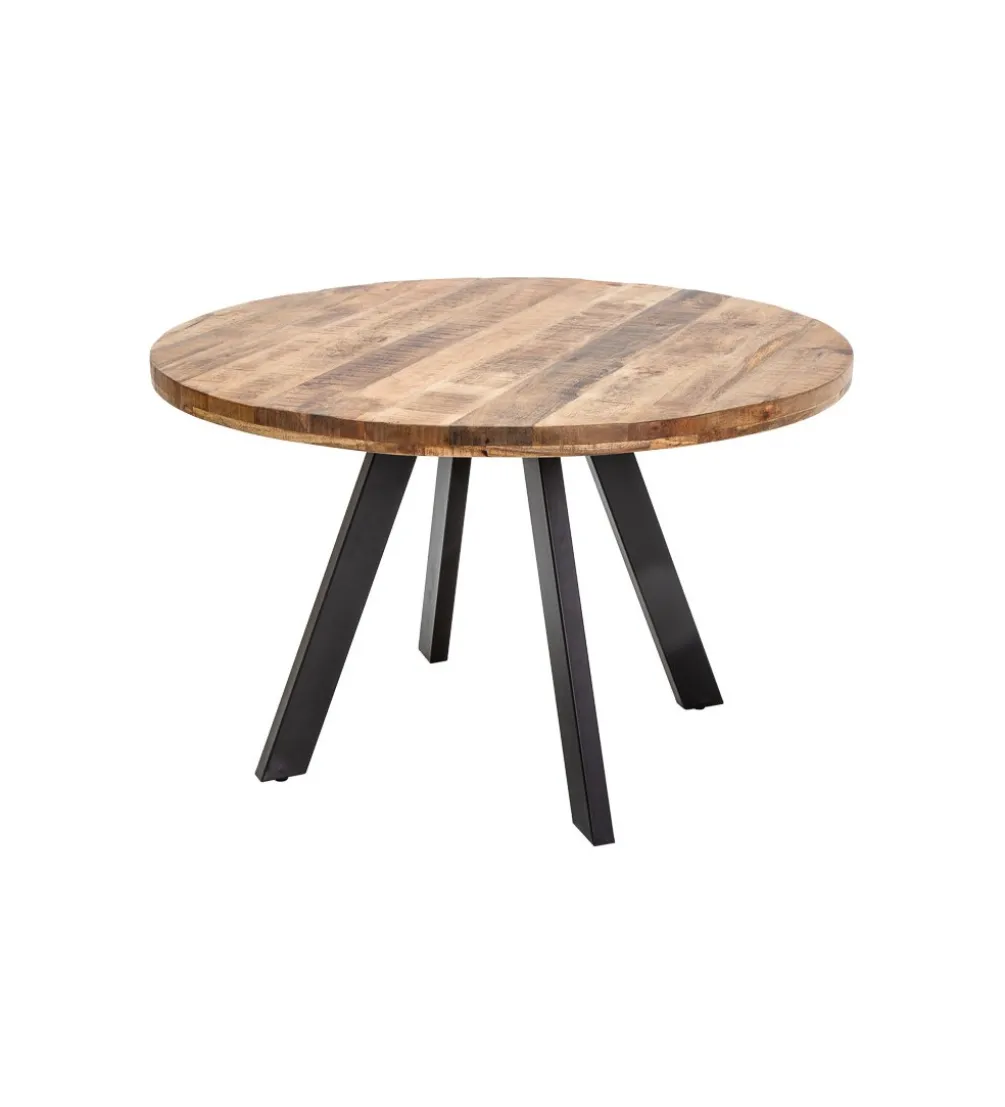 Stół Factory Iron Craft 120 cm drewno Mango