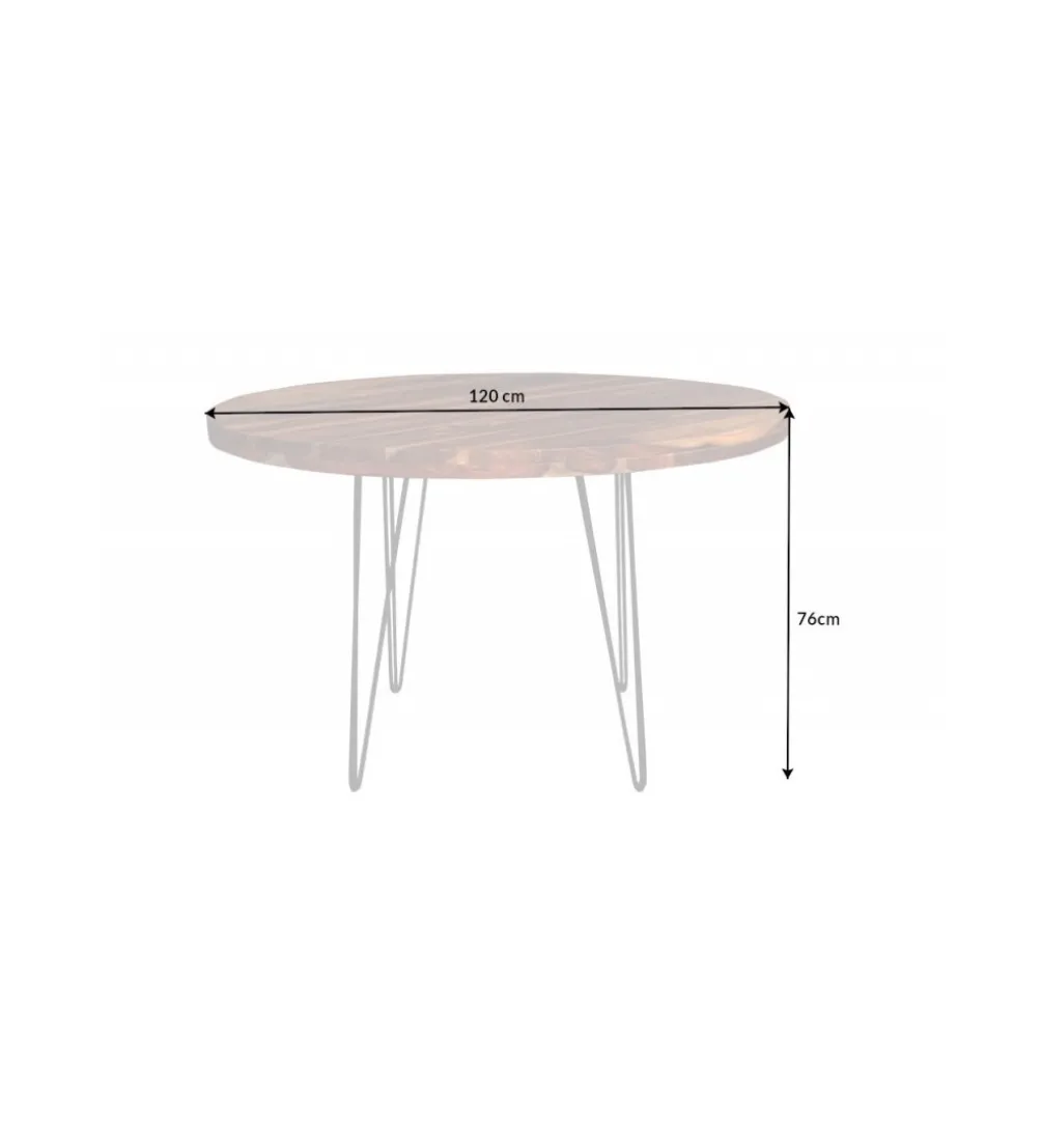 Stół FENICE Makassar 120 cm drewno Sheesham