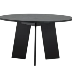 Stół FRIES 129 cm drewno dębu czarny