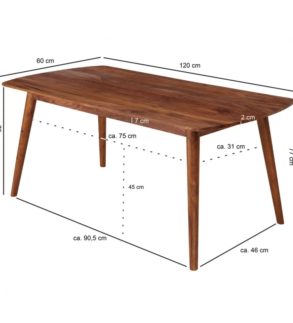 Stół GRENOBLE 120 cm drewno sheesham