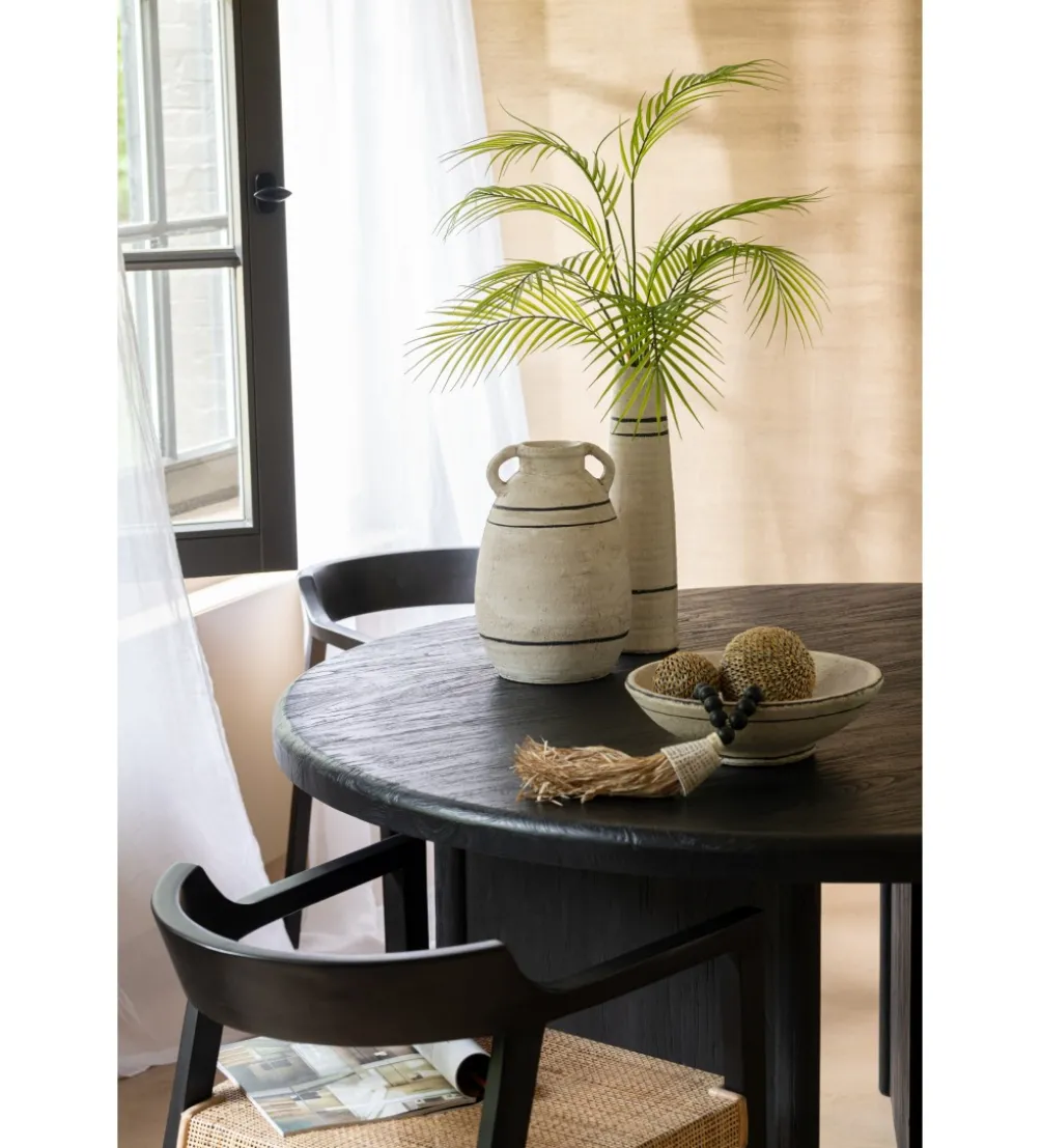 Stół HERAS 150 cm drewno teak czarny