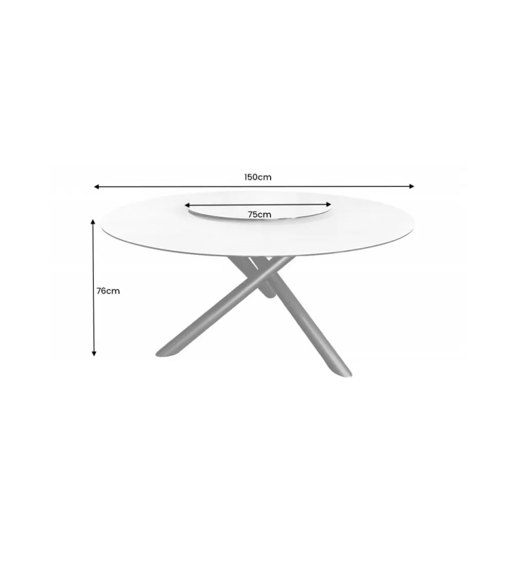 Stół IDAHO 150 cm ceramika w optyce białego marmuru