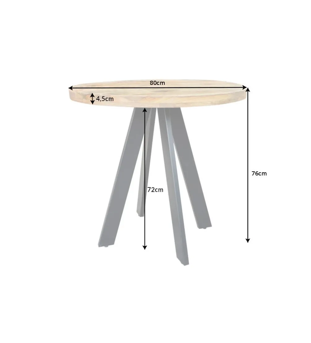 Stół Iron Craft 80 cm drewno Mango