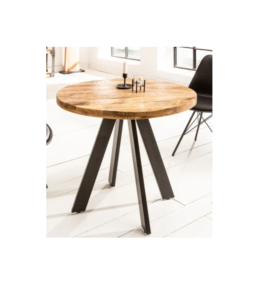 Stół Iron Craft 80 cm drewno Mango