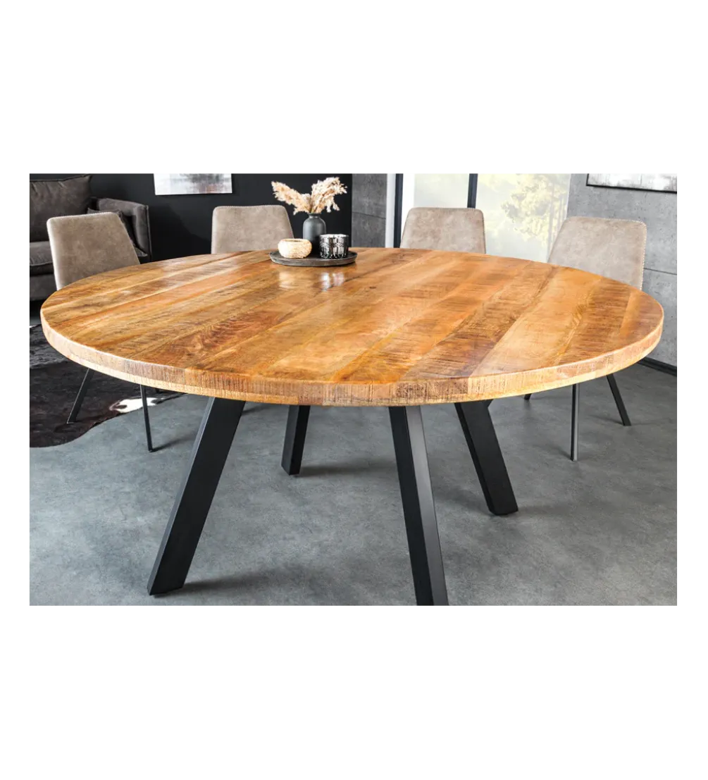 Stół IRON CRAFT 140 cm drewno mango naturalny
