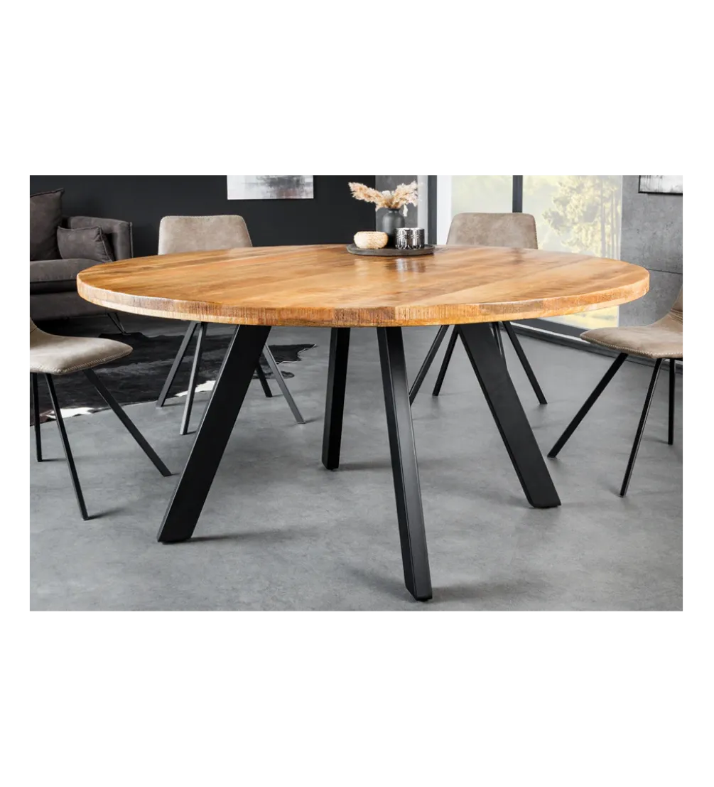 Stół IRON CRAFT 140 cm drewno mango naturalny