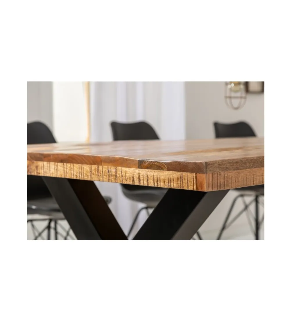Stół Iron Craft X II 240 cm drewno Mango