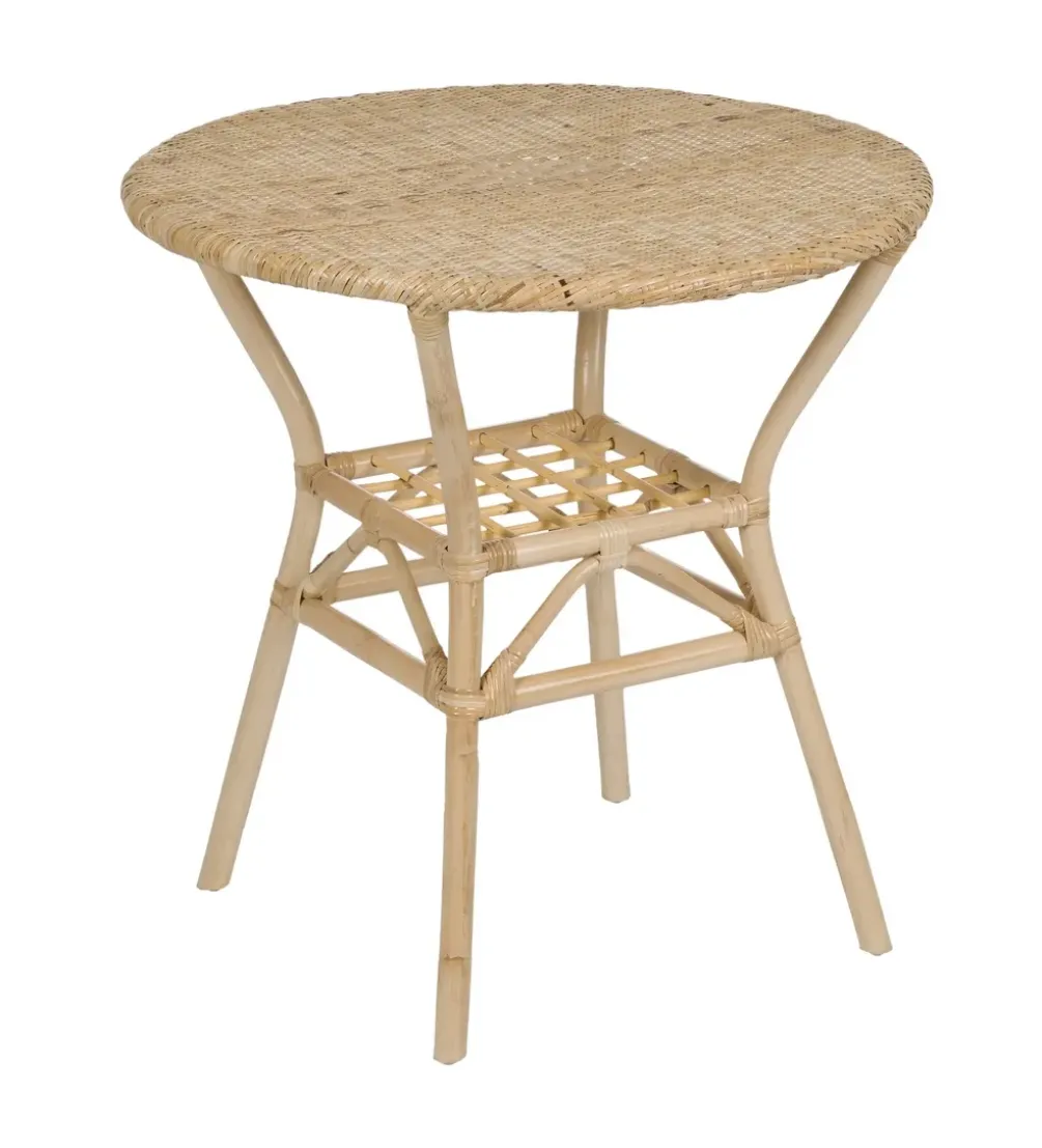 Stół KAPE 75 cm ratan naturalny