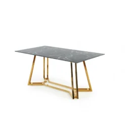 Stół KONAMI 160 cm w optyce czarnego marmuru