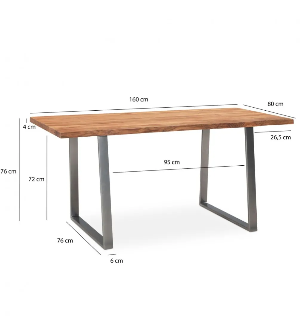 Stół KORNEL 160 cm drewno akacja