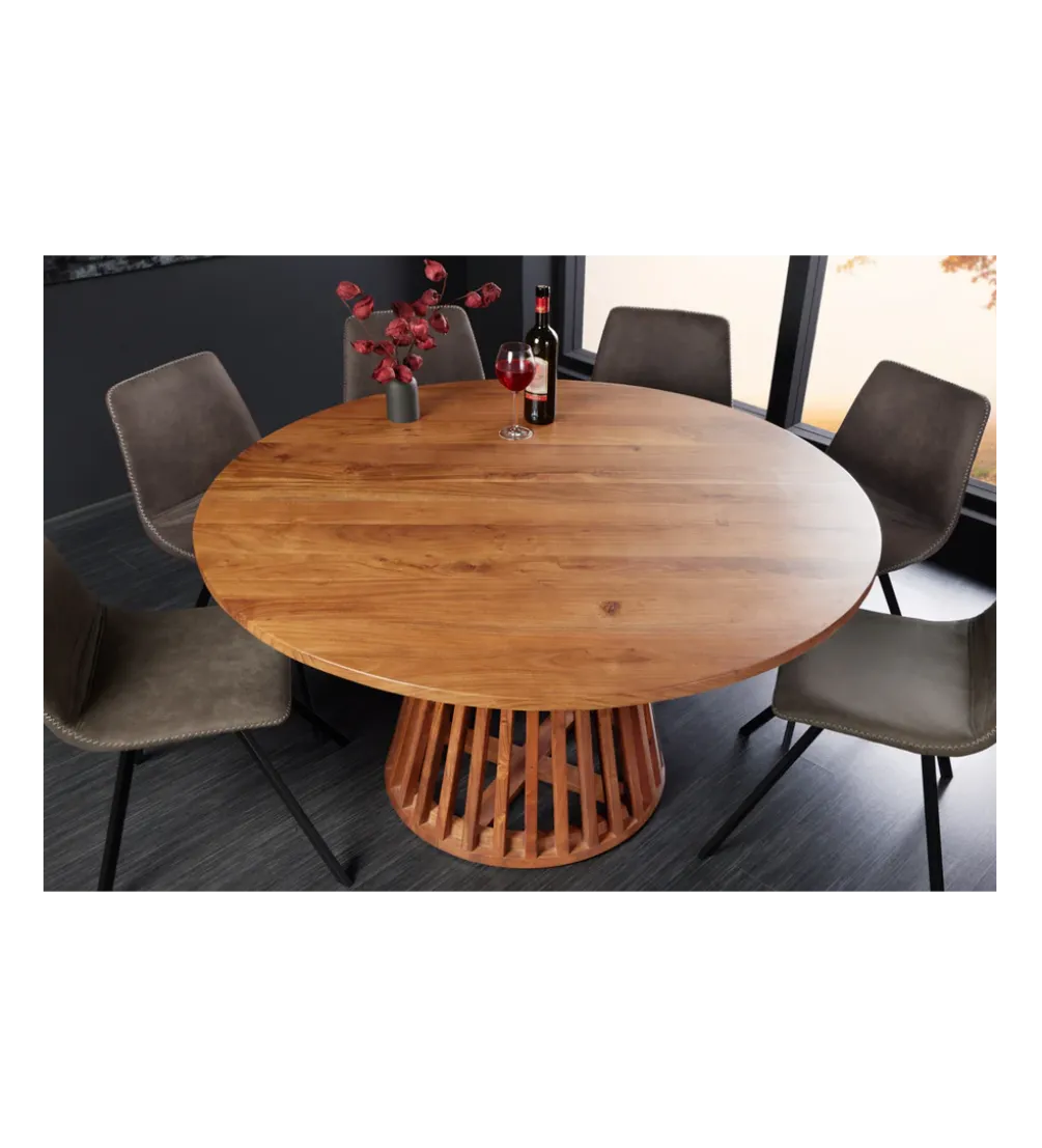 Stół MAISON JADE 140 cm okrągły drewno akacja